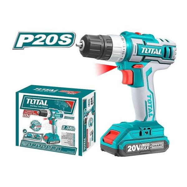 Taladro atornillador inalámbrico 20 V TOTAL