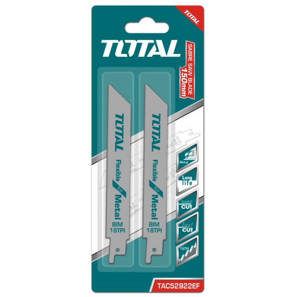 Sierra caladora 2 piezas para metal (corte rápido) TOTAL TAC52922EF