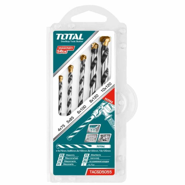 Set 5 Brocas para hormigón TOTAL