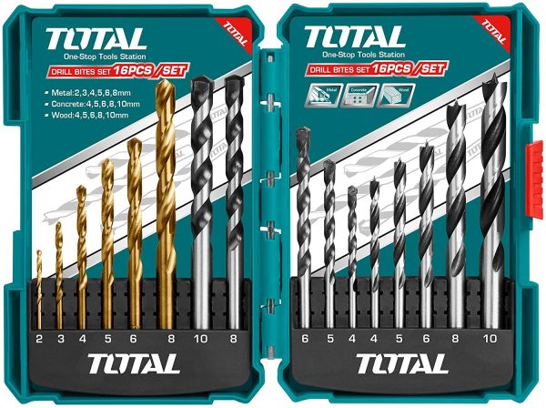 Estuche 16 Brocas para Taladro TOTAL