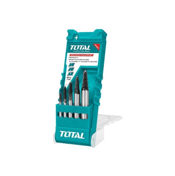 Juego 5 piezas extractor de tornillo CR-V TOTAL