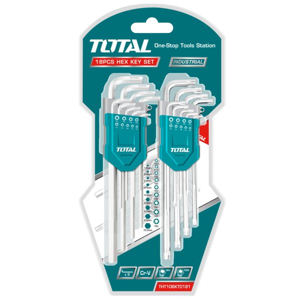 Juego de Llaves Allen y Estrella TORX 18pzas THT106KT0181