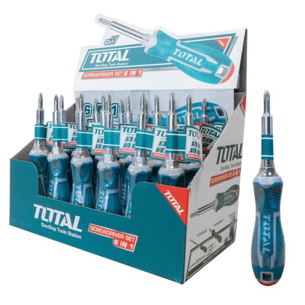 Destornillador 6 piezas en 1 marca TOTAL referencia THT2506076
