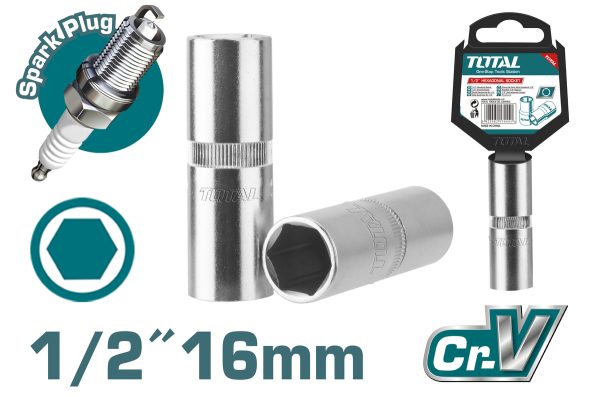 Toma de Bujía 21mm 1/2" TOTAL THSPS12216