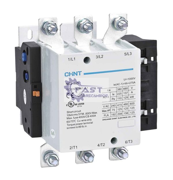 Contactor de 4 polos marca CHINT modelo NC2 150/4