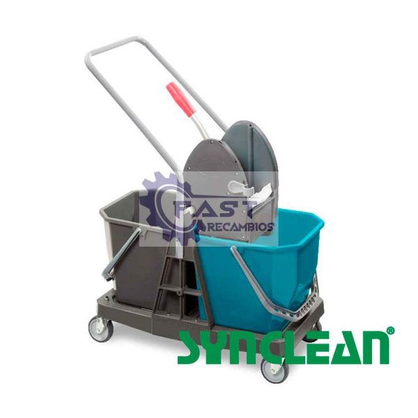 Carro de limpieza profesional doble fregona marca SYNCLEAN